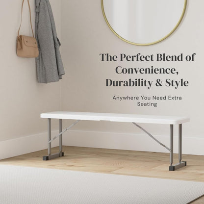 2.75ft Plastic Folding Bench