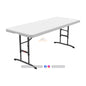 6-Foot Adjustable Height Nesting Table – Commercial Grade, White Granite