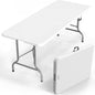 8ft Plastic Folding Table - White