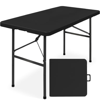4ft Folding Plastic Table - Black