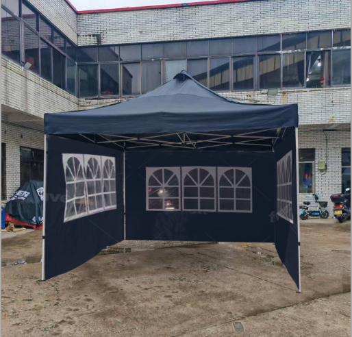 13x13 black popup canopy with walls