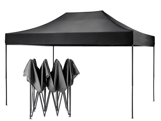 10X15 Feet Canopy Black With Streel/Aluminum Frame