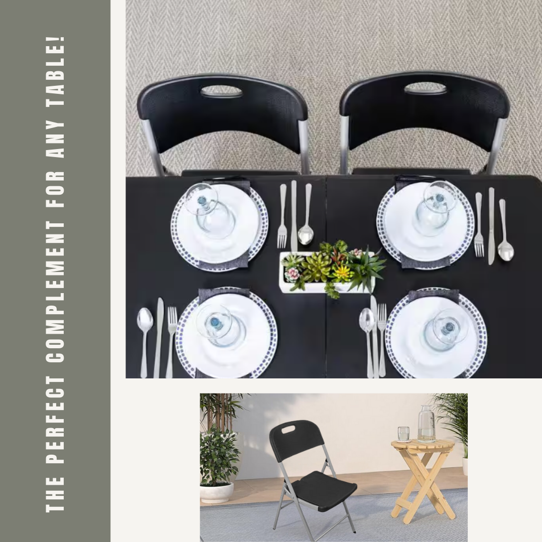 Commercial Grade Folding Chair – Black
