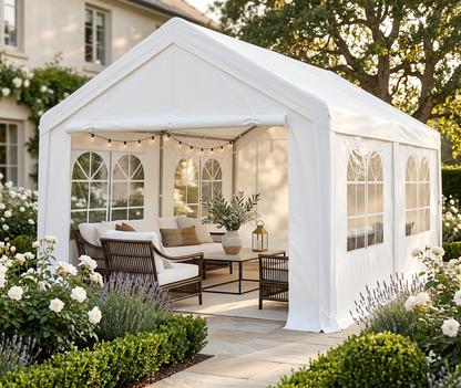 Heavy Duty 10x20 ft Party Tent Canopy – Waterproof Outdoor Gazebo Marquee Shelter with Steel Frame (White)
