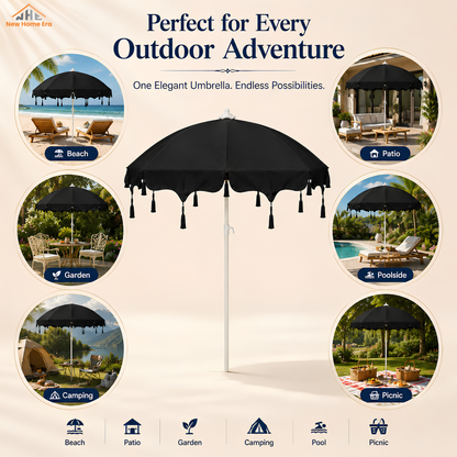 5 Feet Outdoor Patio Umbrella with Hanging Hook