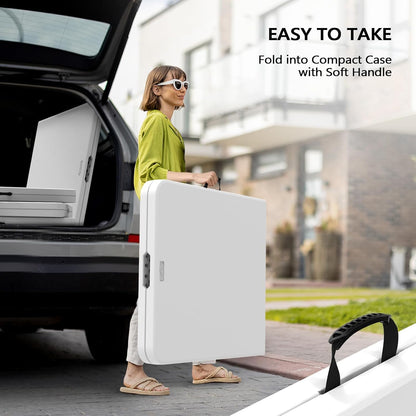 8ft Plastic Folding Table - White