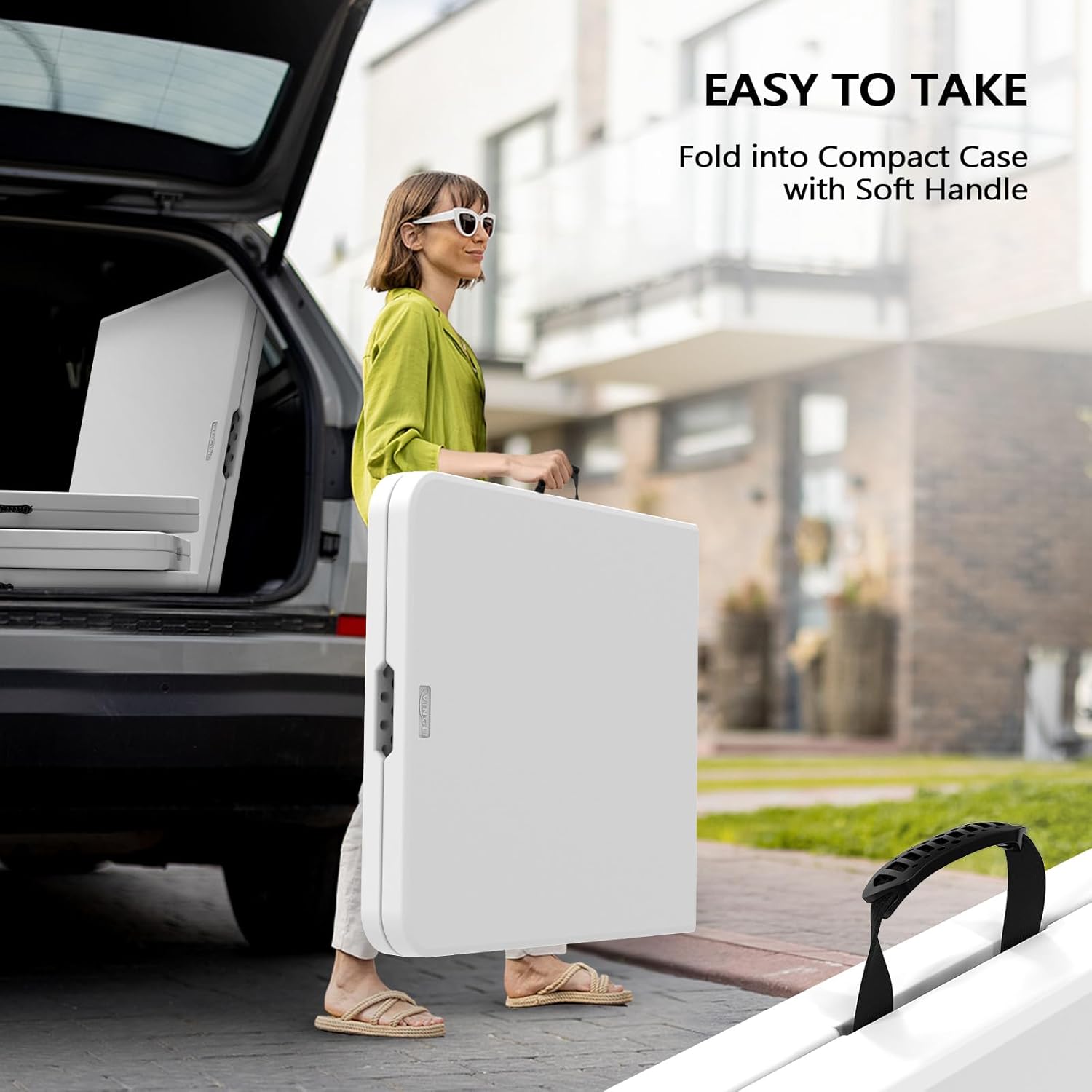 8ft Plastic Folding Table - White