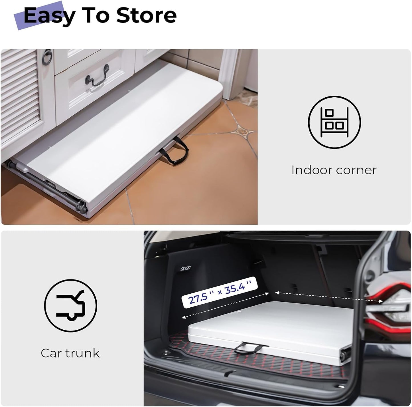 6 ft Bi-Fold Rectangular Folding Table