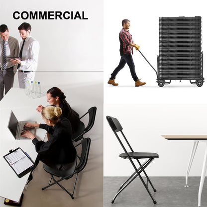 Party Series Plastic Folding Chair – Black