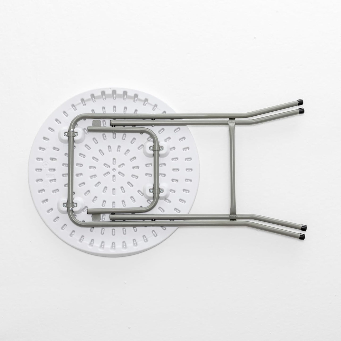 2ft Round Plastic Folding Table – White