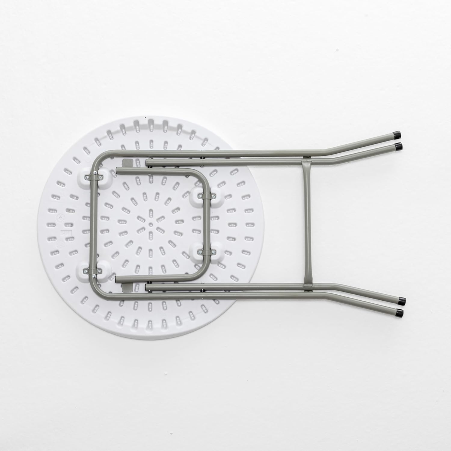 2ft Round Plastic Folding Table – White