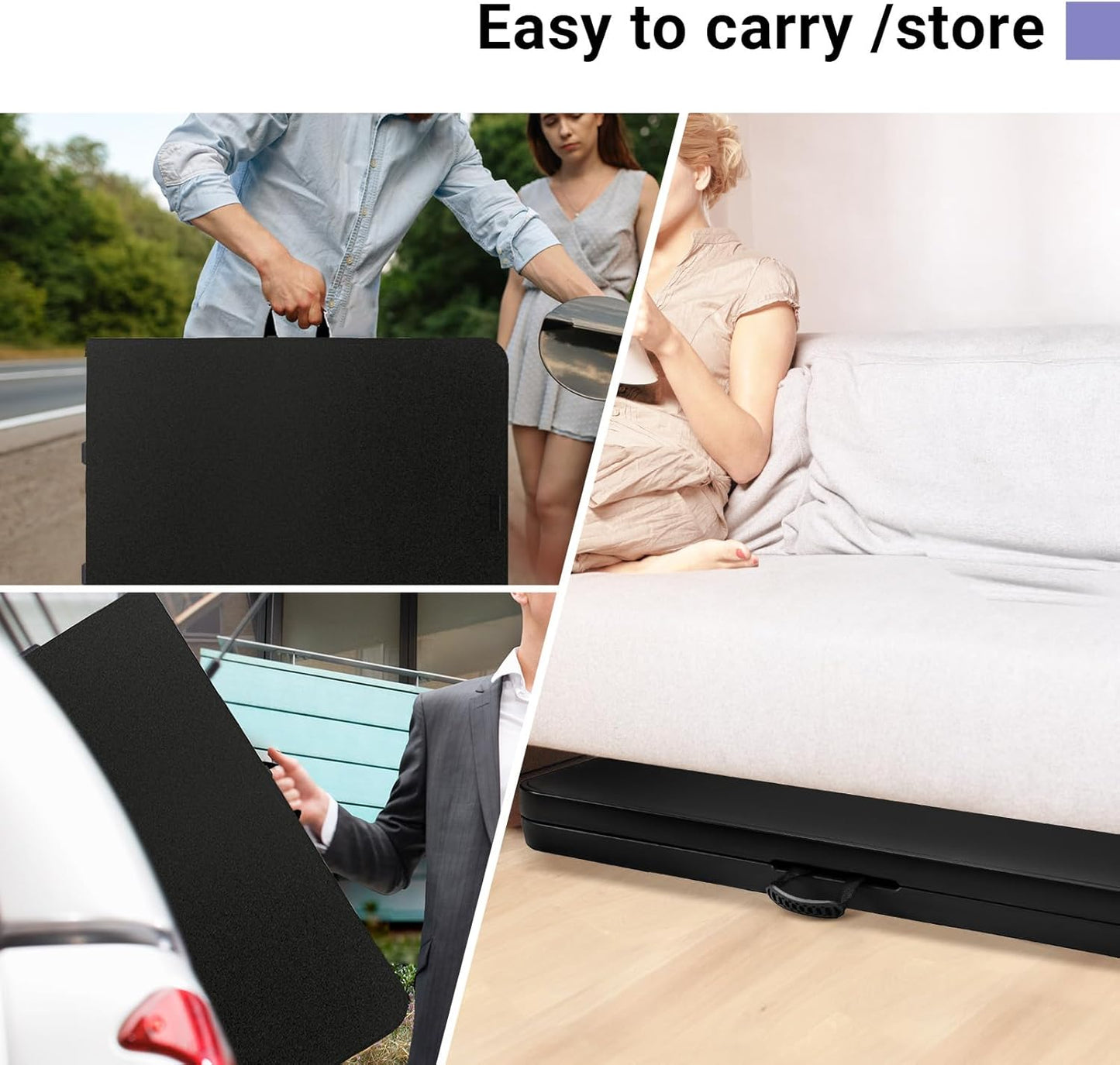 6 ft Black Plastic Folding Table