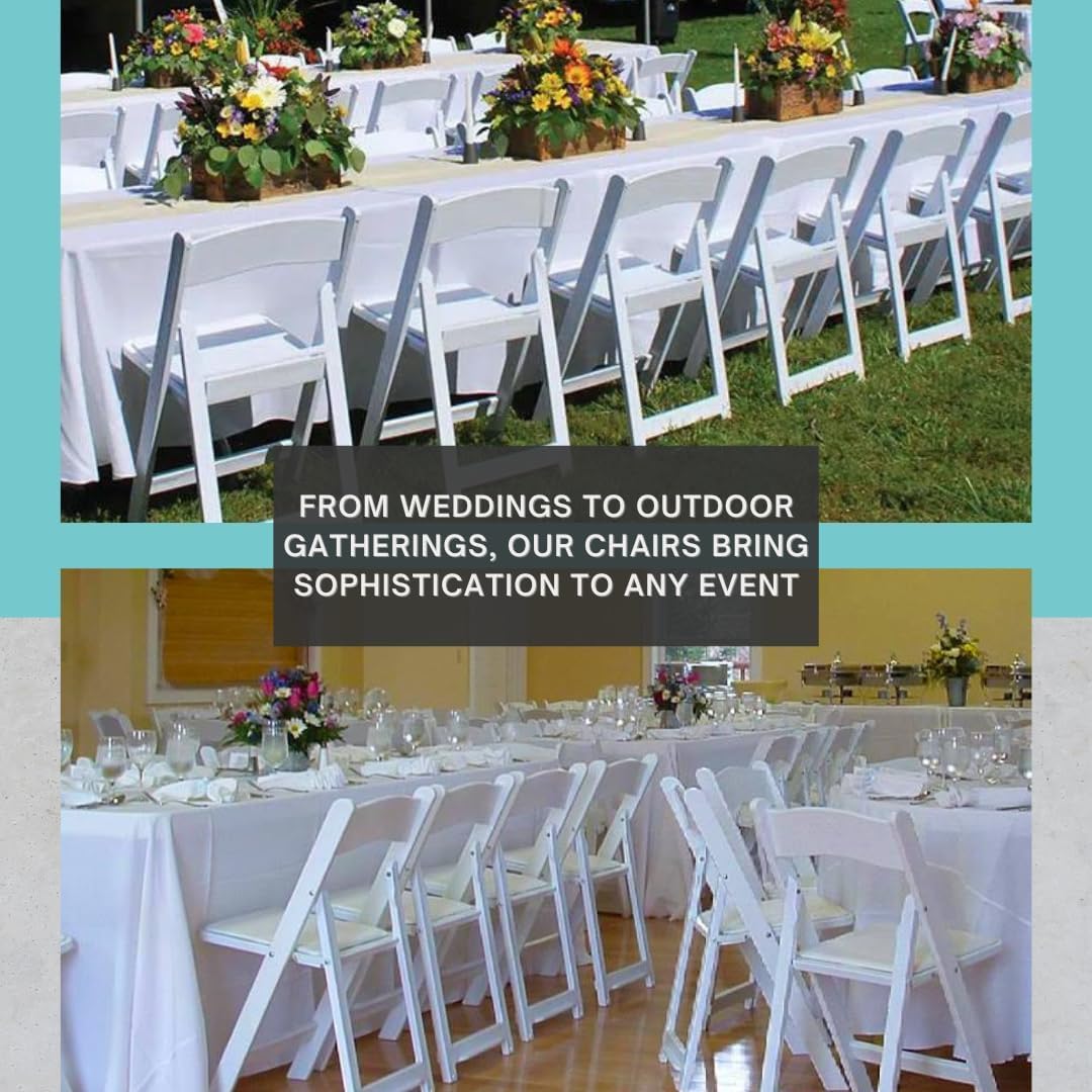 Hercules Series Resin Folding Chair – White