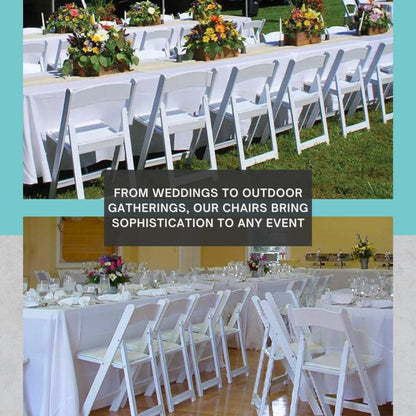 Hercules Series Resin Folding Chair – White