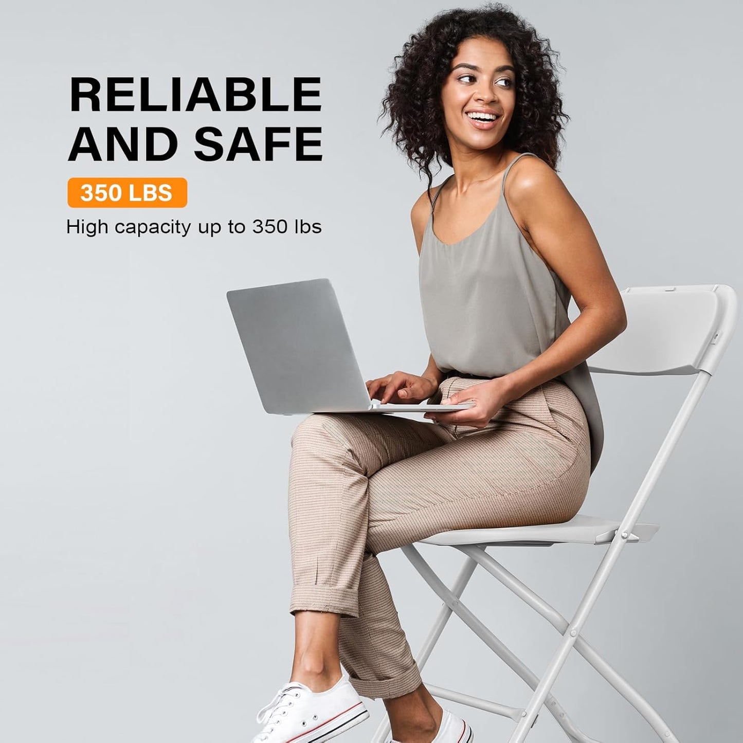 Party Series Plastic Folding Chair – White