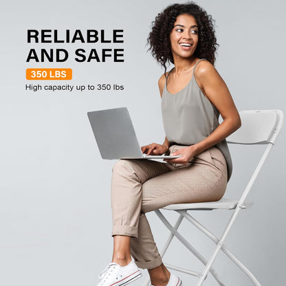 Party Series Plastic Folding Chair – White