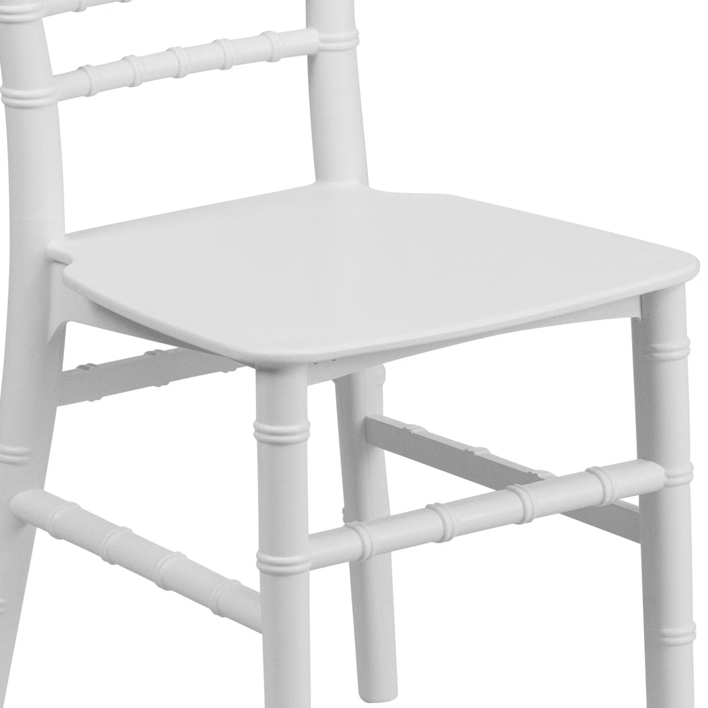 BizChair Child Size White Chiavari Chair – Durable Resin Kids Chair for Weddings, Parties & Everyday Use