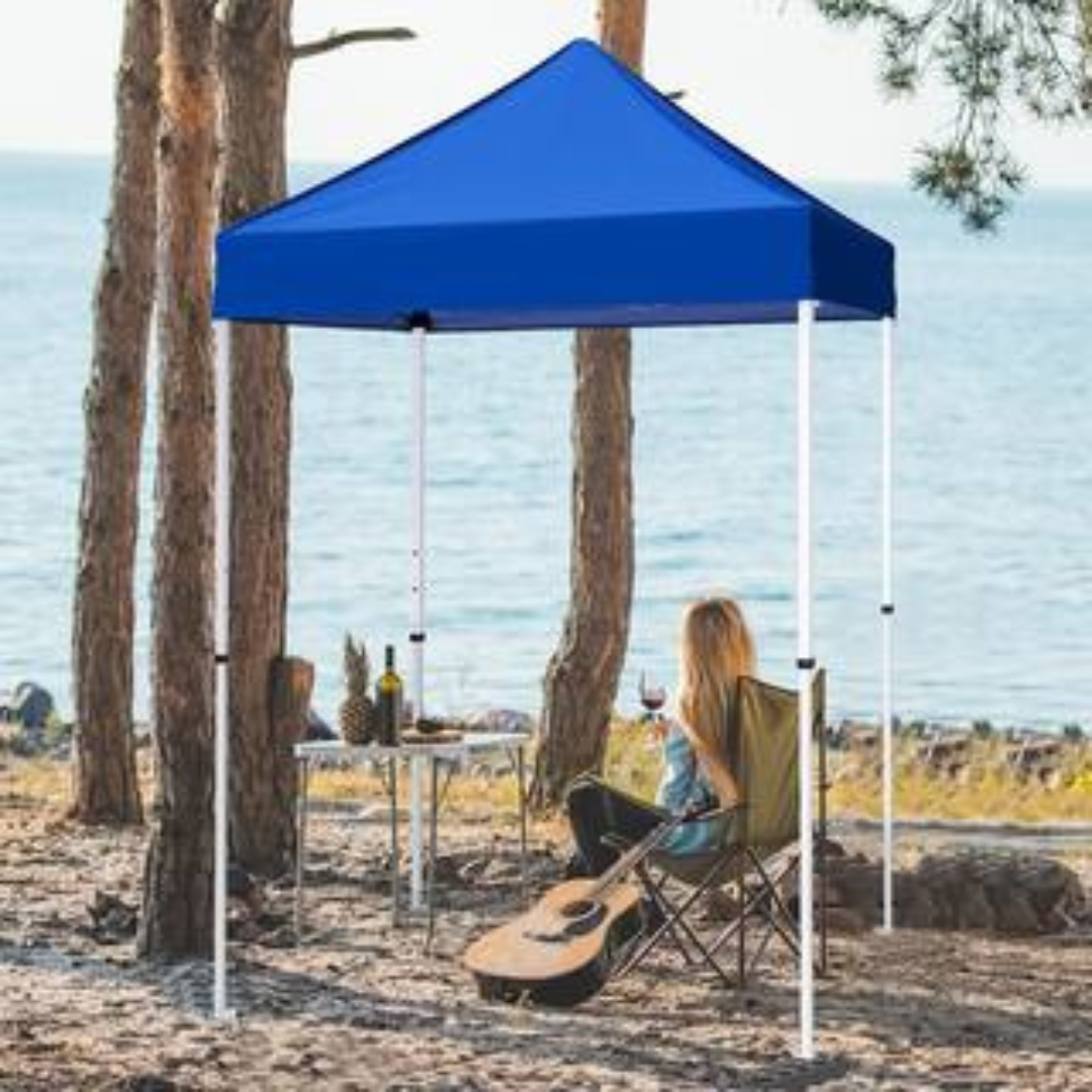 6.5’x6.5′ Pop-60.00Up Canopy Tent with White Frame