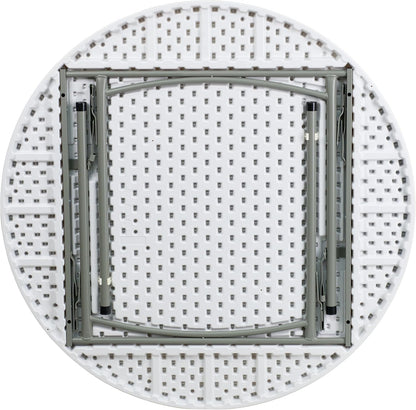 4 Ft Non Foldable Round Table – White