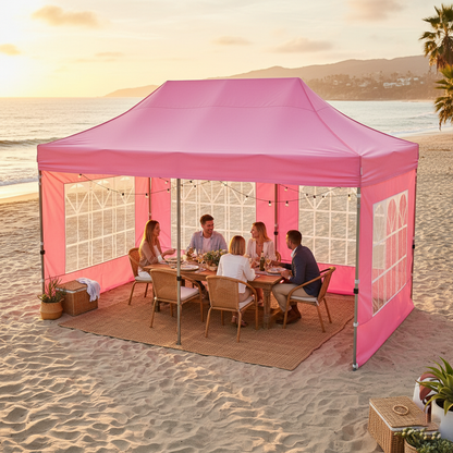 10x20 canopy with 3 side walls and zipper door