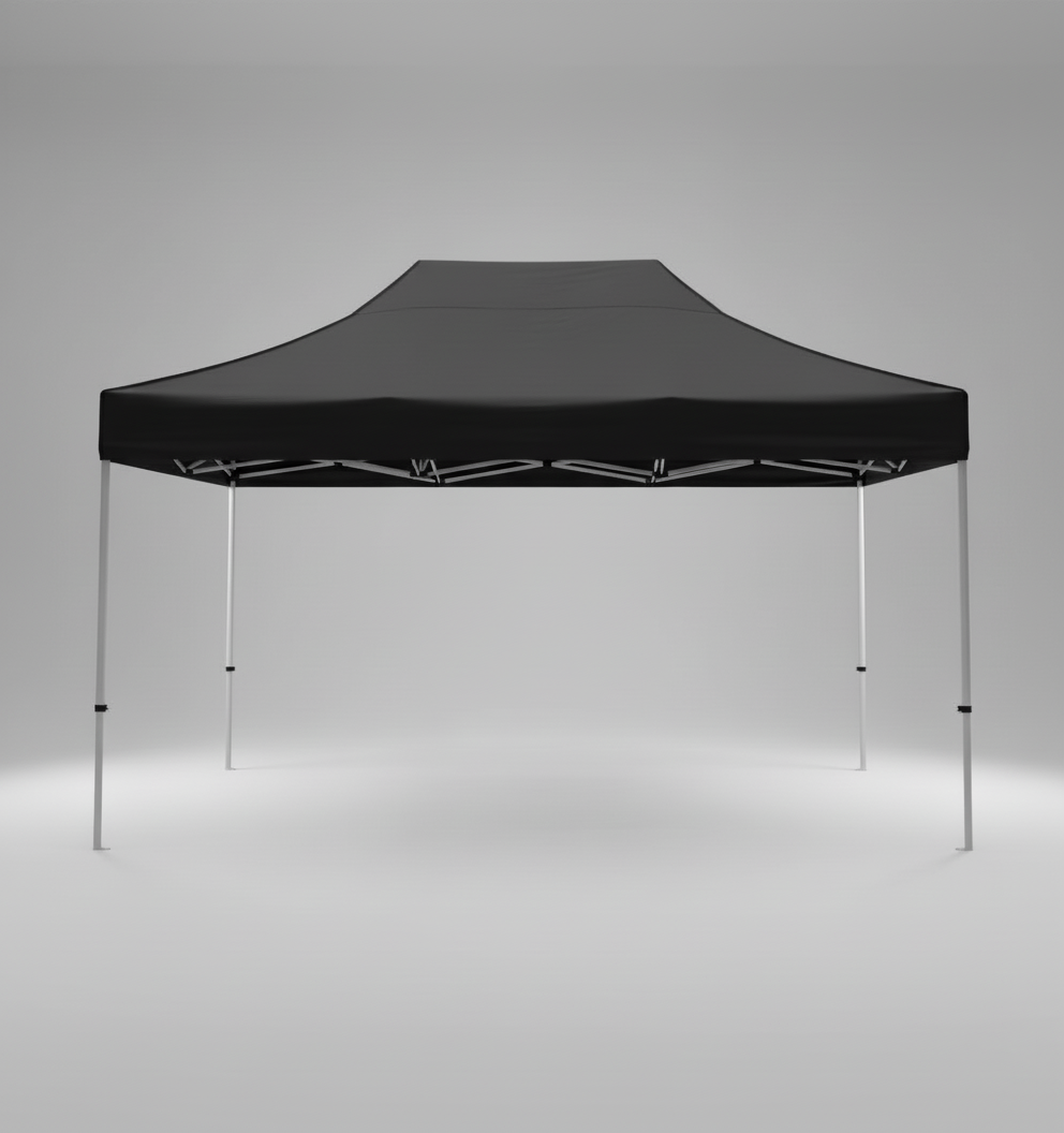 10X15 Feet Canopy Black With Streel/Aluminum Frame