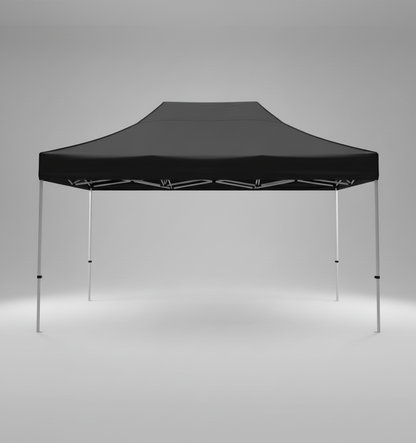 10X15 Feet Canopy Black With Streel/Aluminum Frame