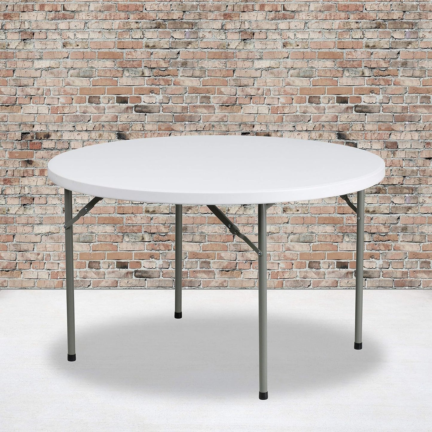 4 Ft Non Foldable Round Table – White