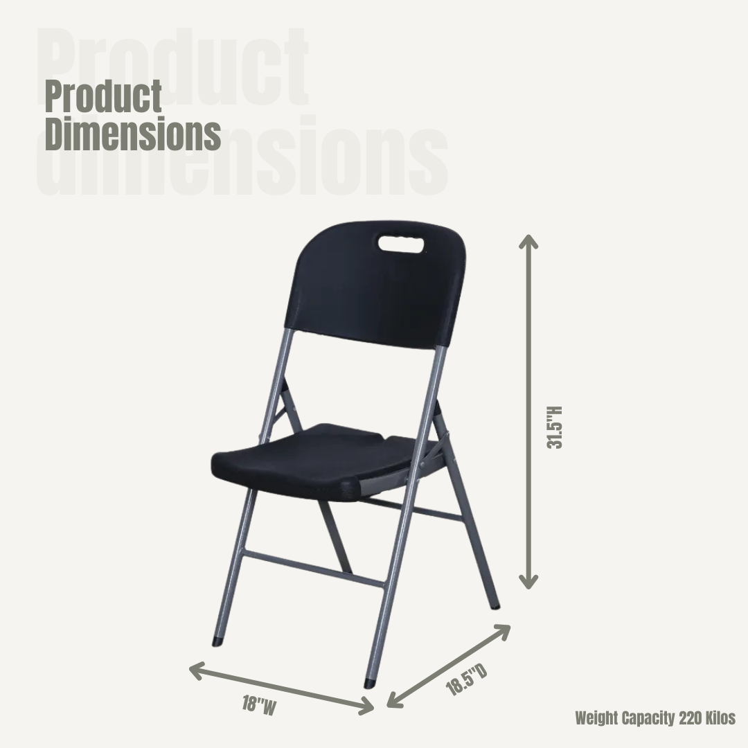 Commercial Grade Folding Chair – Black