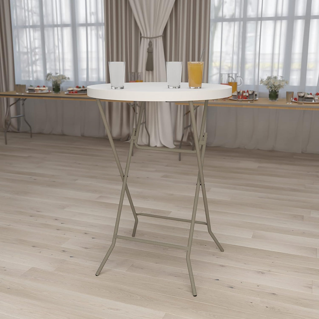 32″ Folding Bar Height Table – White