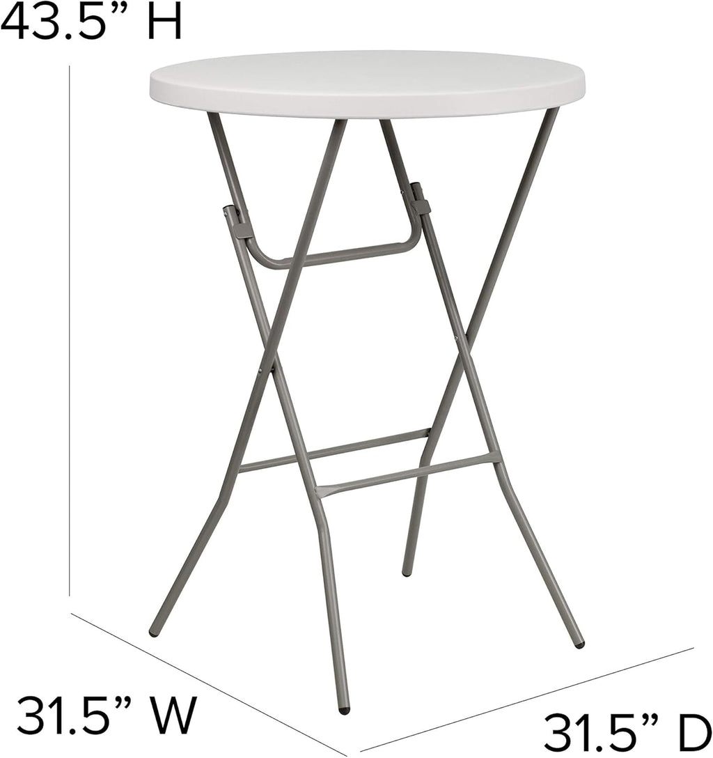 32″ Folding Bar Height Table – White