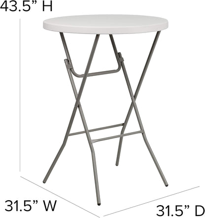 32″ Folding Bar Height Table – White