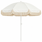 6.5 Feet Outdoor Patio Umbrella with Hanging Hook and Tassel Fringe