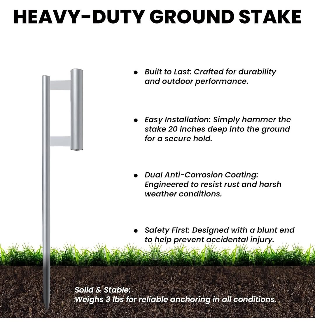 15FT Tall Aluminum Feather Flag Pole Kit (Flag not Included)