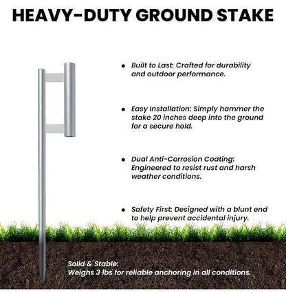 15FT Tall Aluminum Feather Flag Pole Kit (Flag not Included)