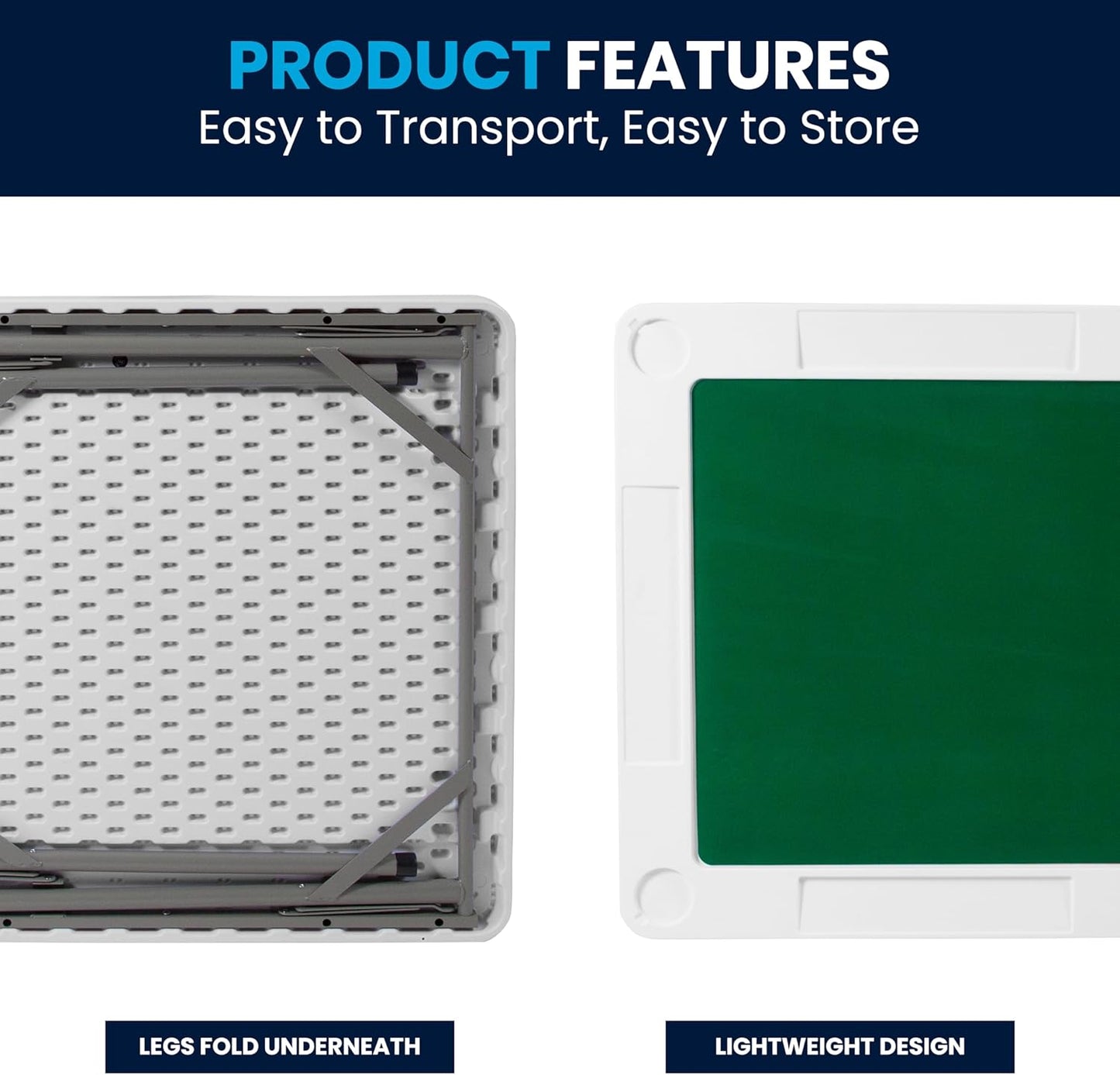 34.5″ Square Folding Card Game Table