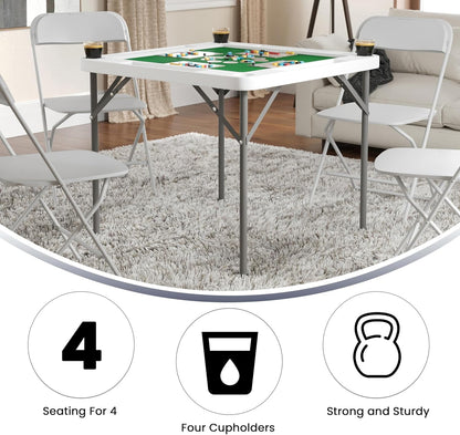 34.5″ Square Folding Card Game Table