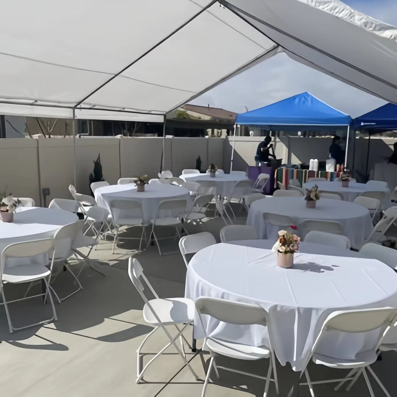 6 Feet Round Non-Folding Table – White