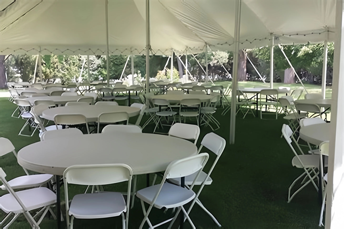 6 Feet Round Non-Folding Table – White