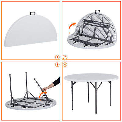6 Feet Round Non-Folding Table – White