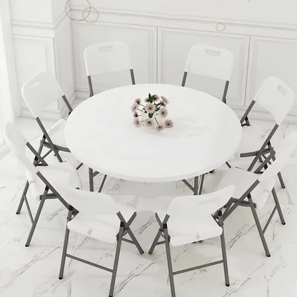 6 Feet Round Non-Folding Table – White