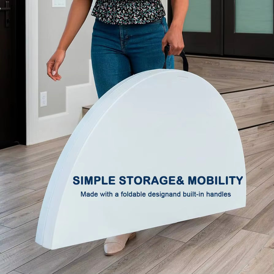 6 Feet Round Non-Folding Table – White