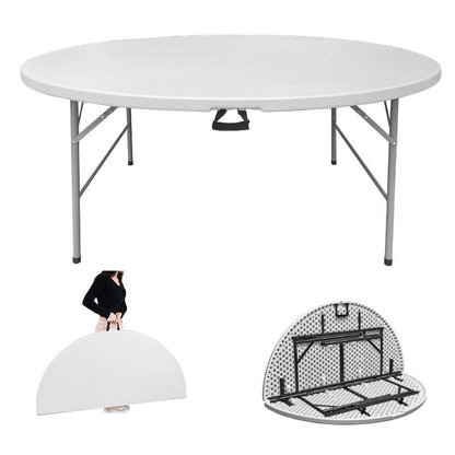 6 Feet Round Non-Folding Table – White