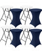 4 bar tables 32 inch and 4 table cover spandex bundle package deal