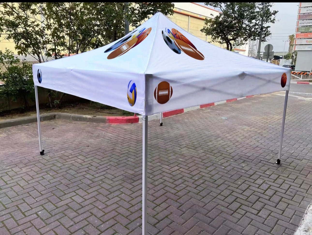 10×10 ft Printed Pop-Up Canopy Tent