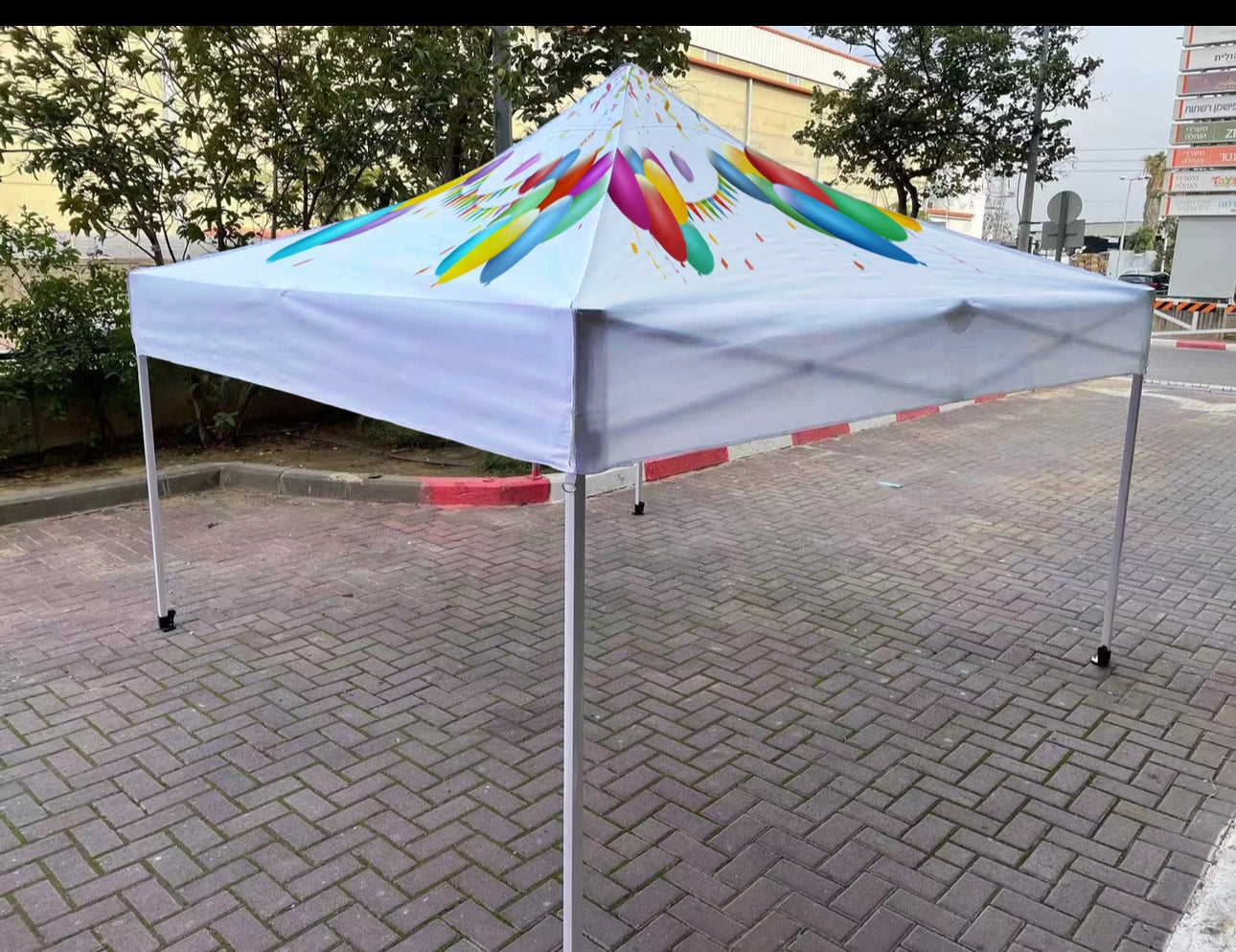 10×10 ft Printed Pop-Up Canopy Tent