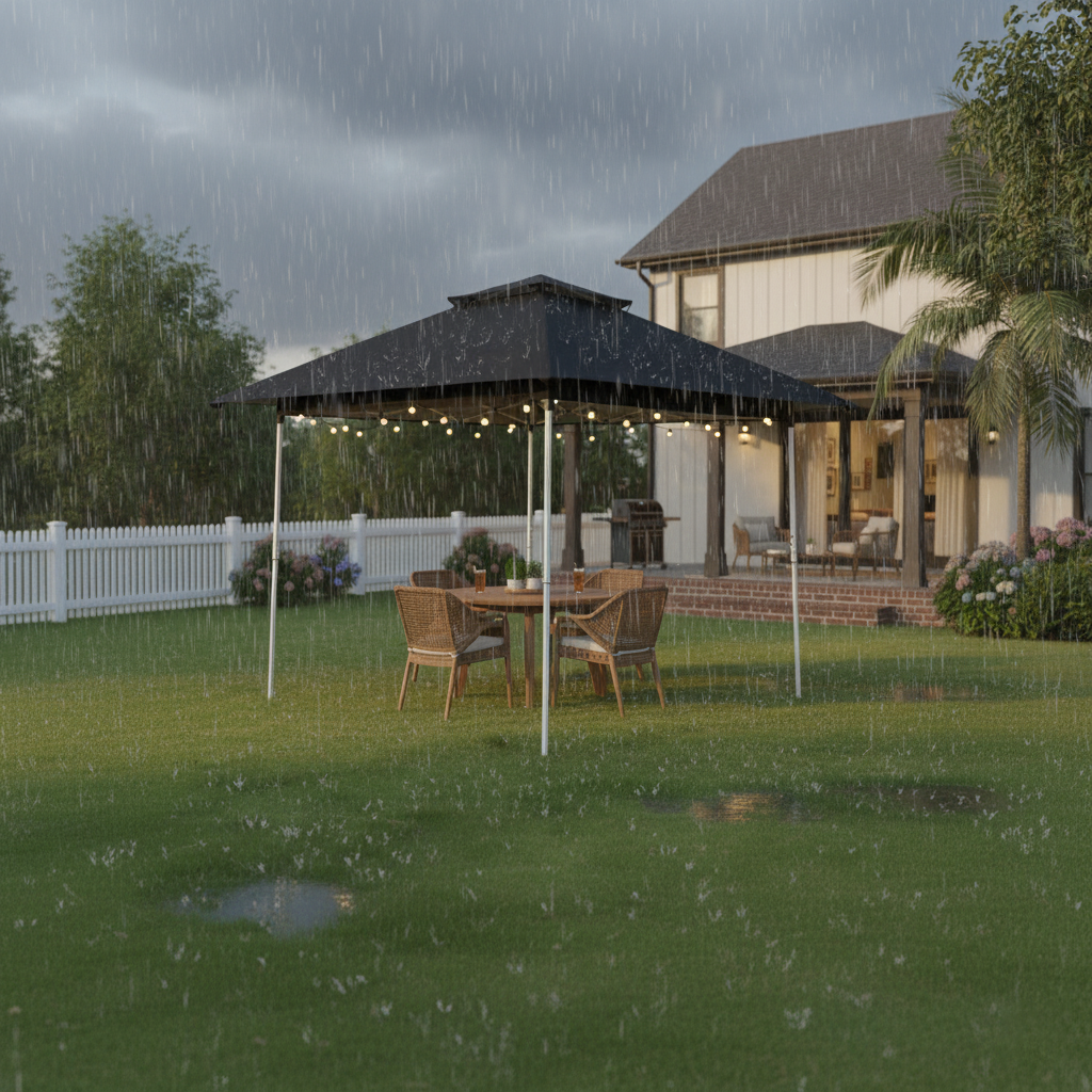 Outdoor Portable 10x10 ft Canopy Tent with Vented Top & Carry Bag