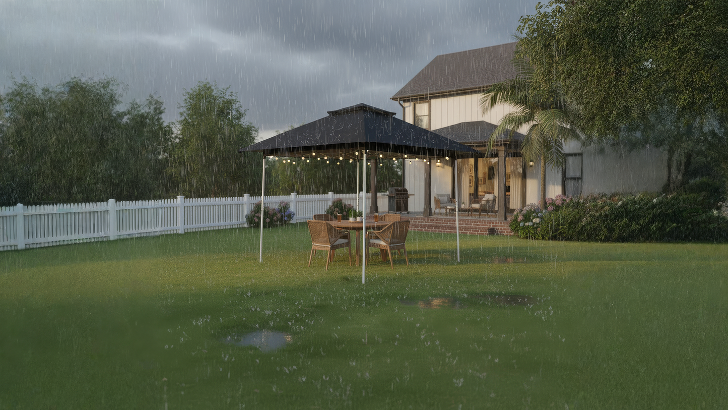 Outdoor Portable 10x10 ft Canopy Tent with Vented Top & Carry Bag