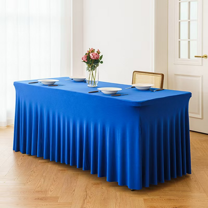 6 ft Rectangle  Table Cloth with Skirt
