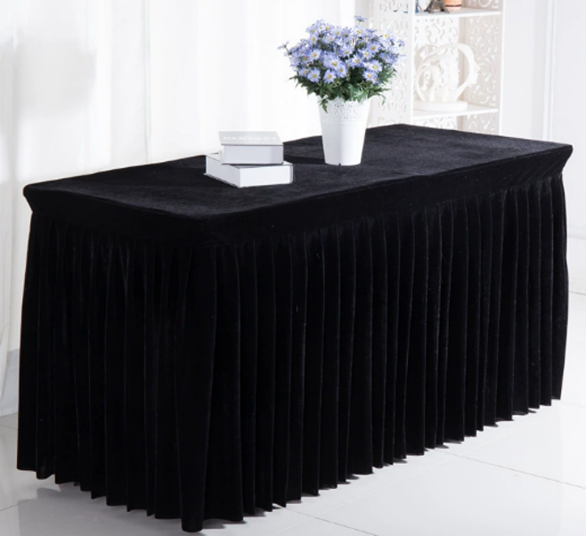 6 ft Rectangle  Table Cloth with Skirt