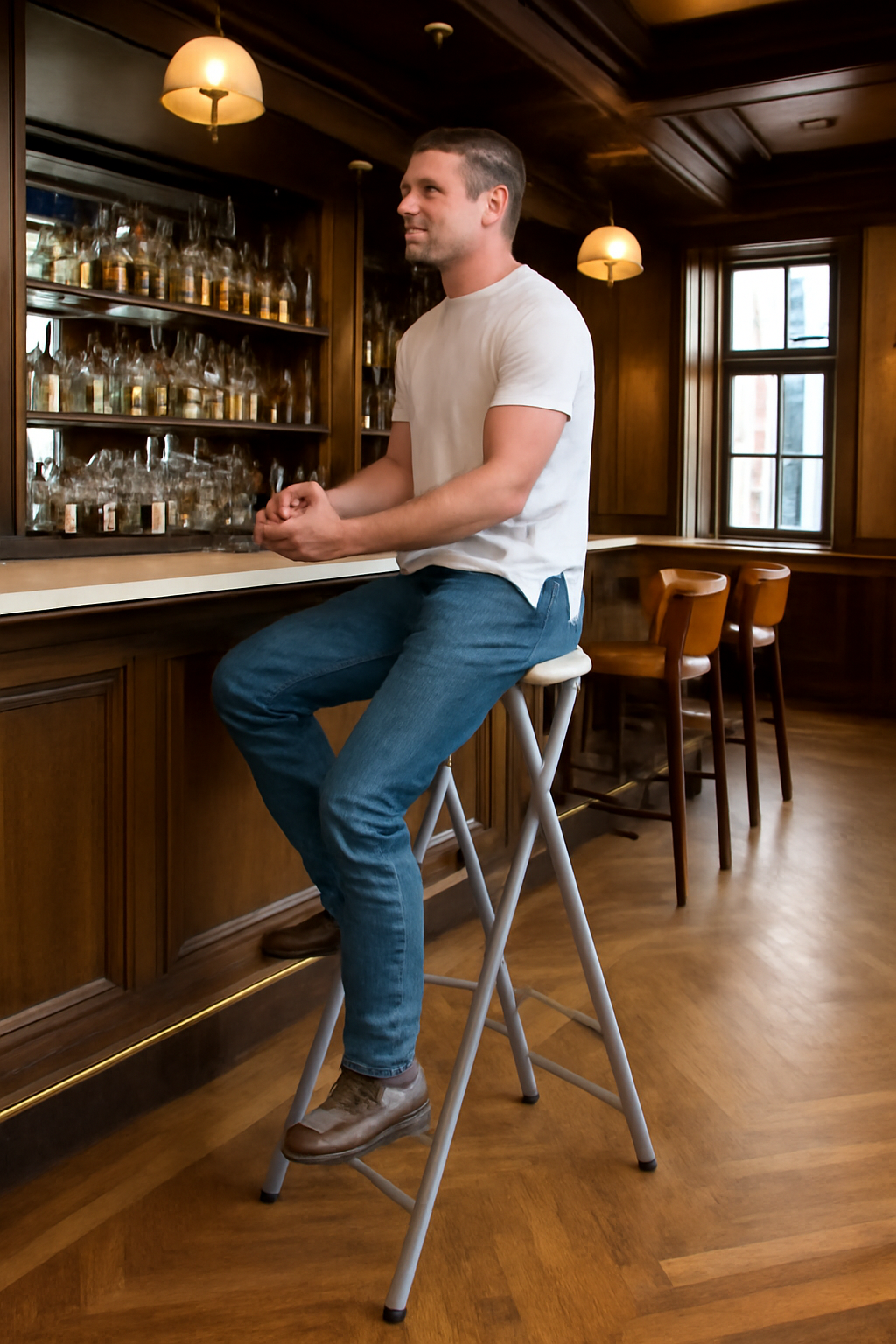 30 Inch Tall Folding Bar Stool Chair
